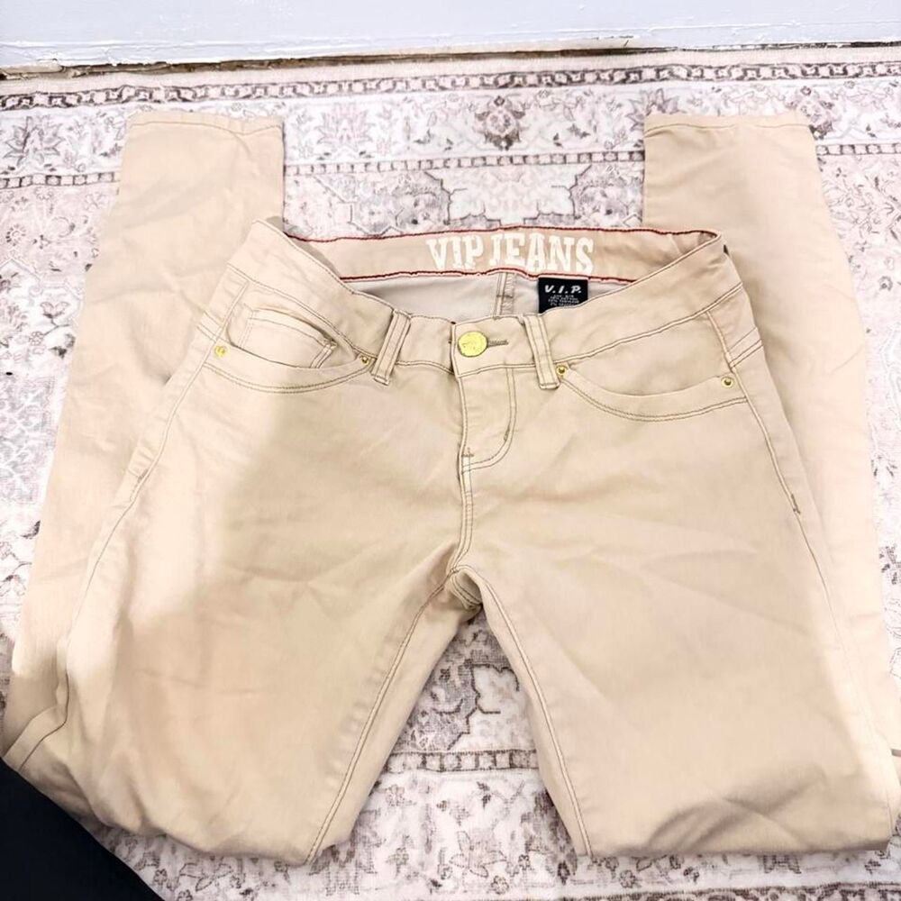 Vip-jeans Women's Cream and Tan Jeans